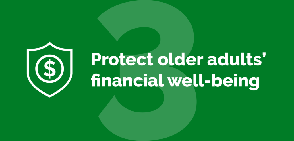 Protect older adults' financial well-being