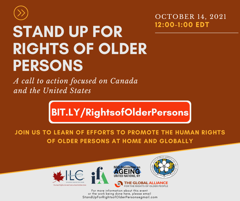 Stand up for rights of older persons on Oct 14th